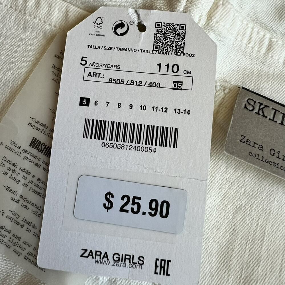 NEW Zara Girls Slim Fit Jeans - Picture 11 of 11